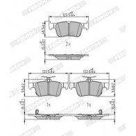 Тормозные колодки дисковые, комплект FERODO FDB5240 1439895375 ILLS H - Изображение 2