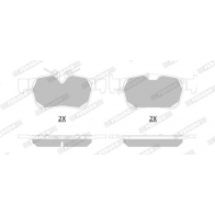 Тормозные колодки дисковые, комплект FERODO FDB5241 1439895376 V6S XY5 - Изображение 2
