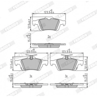 Тормозные колодки дисковые, комплект FERODO 1439895380 FDB5245 OYBT 8 - Изображение 2