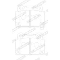 Тормозные колодки дисковые, комплект FERODO 1439895384 FDB5266 40UD NX - Изображение 2