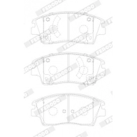 Тормозные колодки дисковые, комплект FERODO FDB5274 C5 5CE3F 1439895388 - Изображение 2