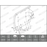 Накладки, башмаки тормозных колодок FERODO H2E5 P 1440300883 K19116.0-F3660 - Изображение 4