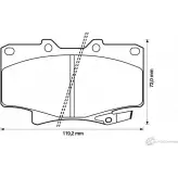 Тормозные колодки, дисковые, комплект Jurid 572253 Toyota Land Cruiser (J80) 6 Внедорожник 4.2 TD (HDJ80) 160 л.с. 1992 – 1997 572253J 217 75