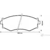 Тормозные колодки, дисковые, комплект Jurid 572338J 5 72338 Nissan Primera (W10) 1 Универсал 1.6 i 102 л.с. 1991 – 1998 RWL1E