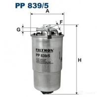 Топливный фильтр FILTRON ZWYR7V C pp8395 2103431 5904608058393