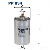 Топливный фильтр FILTRON D15 MPC pp834 5904608008343 Mercedes S-Class (W126) 1 1 560 SE, SEL (126.038, 126.039) 242 л.с. 1985 – 1991