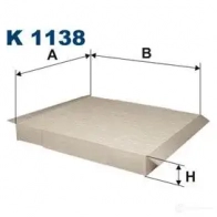 Салонный фильтр FILTRON IVDOL GV k1138 Opel Meriva (A) 1 Минивэн 1.3 CDTI (E75) 75 л.с. 2003 – 2010 5904608801388