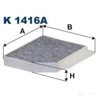 Салонный фильтр FILTRON Mercedes E-Class (S213) 5 Универсал 2.0 E 200 d (2113) 150 л.с. 2016 – 2024 k1416a 6 67ZTV