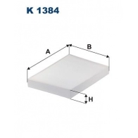 Салонный фильтрFILTRON K1384 Volvo V60 2 (225) Универсал T5 Polestar 253 л.с. 2019 – 2024 2 V4FDR