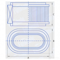 Воздушный фильтр FINWHALE YZEN B 3922228 AF654 - Изображение 2
