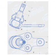 Шаровая опора FINWHALE BJ503 1439960414 EEV D4 - Изображение 2