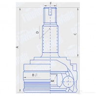 Шрус граната FINWHALE FJ218 6S9 VM 4041715702182 1423660038 - Изображение 2