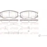 Тормозные колодки дисковые, комплект REMSA Mitsubishi Lancer 6 (C6, C7) Хэтчбек PCA035732 0357.32 2165 0