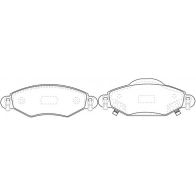Тормозные колодки дисковые, комплект FIT FP0025 4334810 LZMB Z