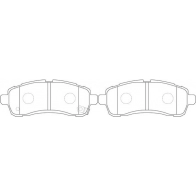 Тормозные колодки дисковые, комплект FIT G E4O0G 4334812 FP0028