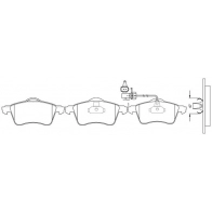 Тормозные колодки дисковые, комплект FIT UZLH 8IJ FP0705E 4335035 - Изображение 2