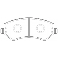 Тормозные колодки дисковые, комплект FIT Chrysler Voyager 4 (RG, RS) 2001 – 2007 ZV 1G2 FP0856