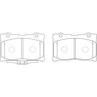 Тормозные колодки дисковые, комплект FIT L 629S Honda Legend 4 (KB) Седан 3.7 VTEC V6 4WD (KB2) 295 л.с. 2008 – 2012 FP1091