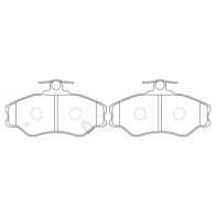 Тормозные колодки дисковые, комплект FIT FP1137 4335274 AIO G1UF