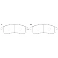 Тормозные колодки дисковые, комплект FIT FP1214 4335313 J 3PFD - Изображение 2