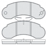 Тормозные колодки дисковые, комплект FIT FP1233 3 UVRF 4335338
