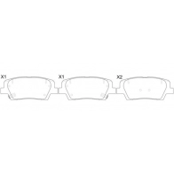 Тормозные колодки дисковые, комплект FIT 4582431731709 FP1284 GO 0CM 4335371 - Изображение 2