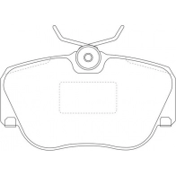 Тормозные колодки дисковые, комплект FIT A F4153 4335455 FP1405