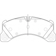 Тормозные колодки дисковые, комплект FIT FP1452 KK55D L2 Porsche Cayenne (92A) 2 2011 – 2017