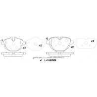 Тормозные колодки дисковые, комплект FIT 7VSF 9 Bmw X3 (F25) 2 Кроссовер 3.0 xDrive 30 d 249 л.с. 2011 – 2017 FP1473E