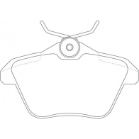 Тормозные колодки дисковые, комплект FIT 4335482 D 8NDY8 FP1477