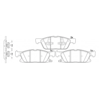 Тормозные колодки дисковые, комплект FIT 1275763103 TMU ZJER FP1818