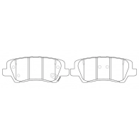 Тормозные колодки дисковые, комплект FIT FP1839 BU6P3 1C 1275763153