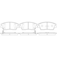 Тормозные колодки дисковые, комплект FIT FP1847 PXG 6Q 1385507530
