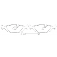 Тормозные колодки дисковые, комплект FIT NID N7 FP2250E 4335580