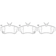 Тормозные колодки дисковые, комплект FIT QDA 2V 4335681 FP3392 - Изображение 2