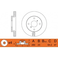 Тормозной диск FIT 02C5V G 1275769955 FR0359V