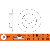 Тормозной диск FIT Nissan Maxima (A32) 4 Универсал 2.0 Qx 140 л.с. 1997 – 2000 FR0473 JCLK TM