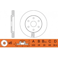 Тормозной диск FIT KBZ1H T FR0525V 1275771303