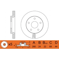 Тормозной диск FIT FR0532V Y RAZCDO Nissan Sentra