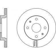 Тормозной диск FIT Toyota Duet 3 E81RT FR0586V