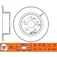 Тормозной диск FIT 1275771709 FR0592 ED62 X