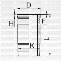 Гильза цилиндра YENMAK 51-05214-000 1424854334 RE XJJ6C