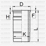 Гильза цилиндра YENMAK 1424854339 51-05226-000 33LZL NR