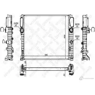 Радиатор охлаждения двигателя STELLOX MQN4D WP 10-25476-SX Mercedes E-Class (W211) 3 Седан 2.1 E 220 CDI (2108) 170 л.с. 2006 – 2008 4057276077744