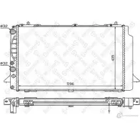 Радиатор охлаждения двигателя STELLOX 10-25537-SX Audi 80 (B4, 8C2) 4 Седан 1.9 Td 75 л.с. 1991 – 1994 F A8YHXZ