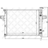 Радиатор охлаждения двигателя STELLOX 605 IR 10-25635-SX Jeep Grand Cherokee (WJ, WG) 2 Внедорожник 4.7 V8 4x4 258 л.с. 2001 – 2005