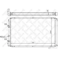 Радиатор охлаждения двигателя STELLOX 10-26208-SX Renault Master (JD) 2 Автобус 2.5 D 80 л.с. 1998 – 2001 LG HLIZ