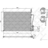 Радиатор кондиционера STELLOX JFKI OSJ 4057276082618 Ford Fusion 1 (CBK, JU) Хэтчбек 1.6 TDCi 90 л.с. 2004 – 2012 10-45020-SX