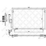 Радиатор кондиционера STELLOX Mitsubishi Galant 8 (EA2W) Универсал 4057276083745 IVF PQ3S 10-45133-SX