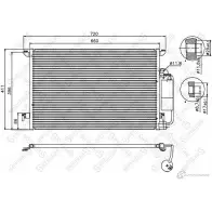 Радиатор кондиционера STELLOX 3601479 4 B6QFTZ 10-45554-SX